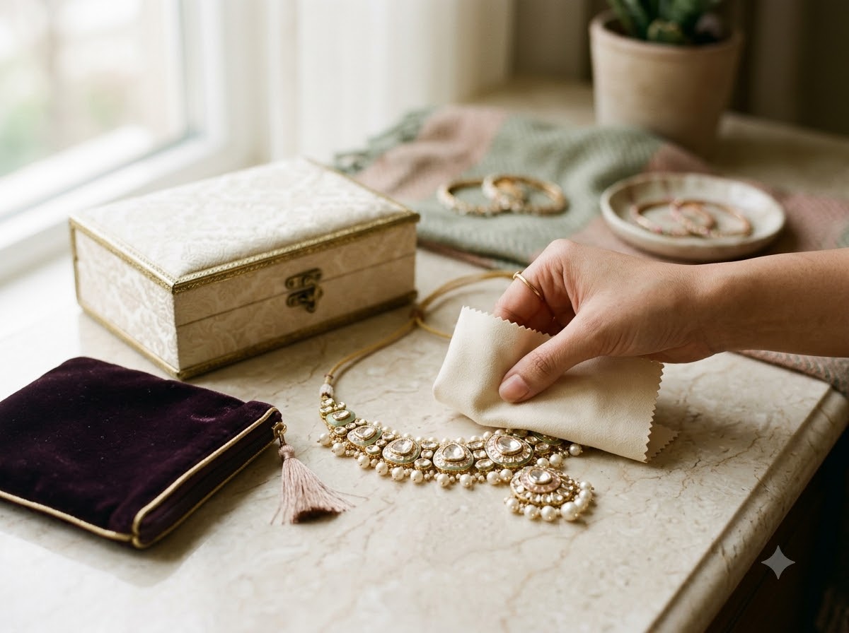Caring for Silver & Polki Jewellery